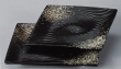 Тарелка квадратная (Из серии Чёрная керамика с бронзовыми каплями)